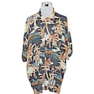 After Dark by Falcon Bay 4XL Aloha Hawaiian Shirt Palm Trees Loop Collar Tropic